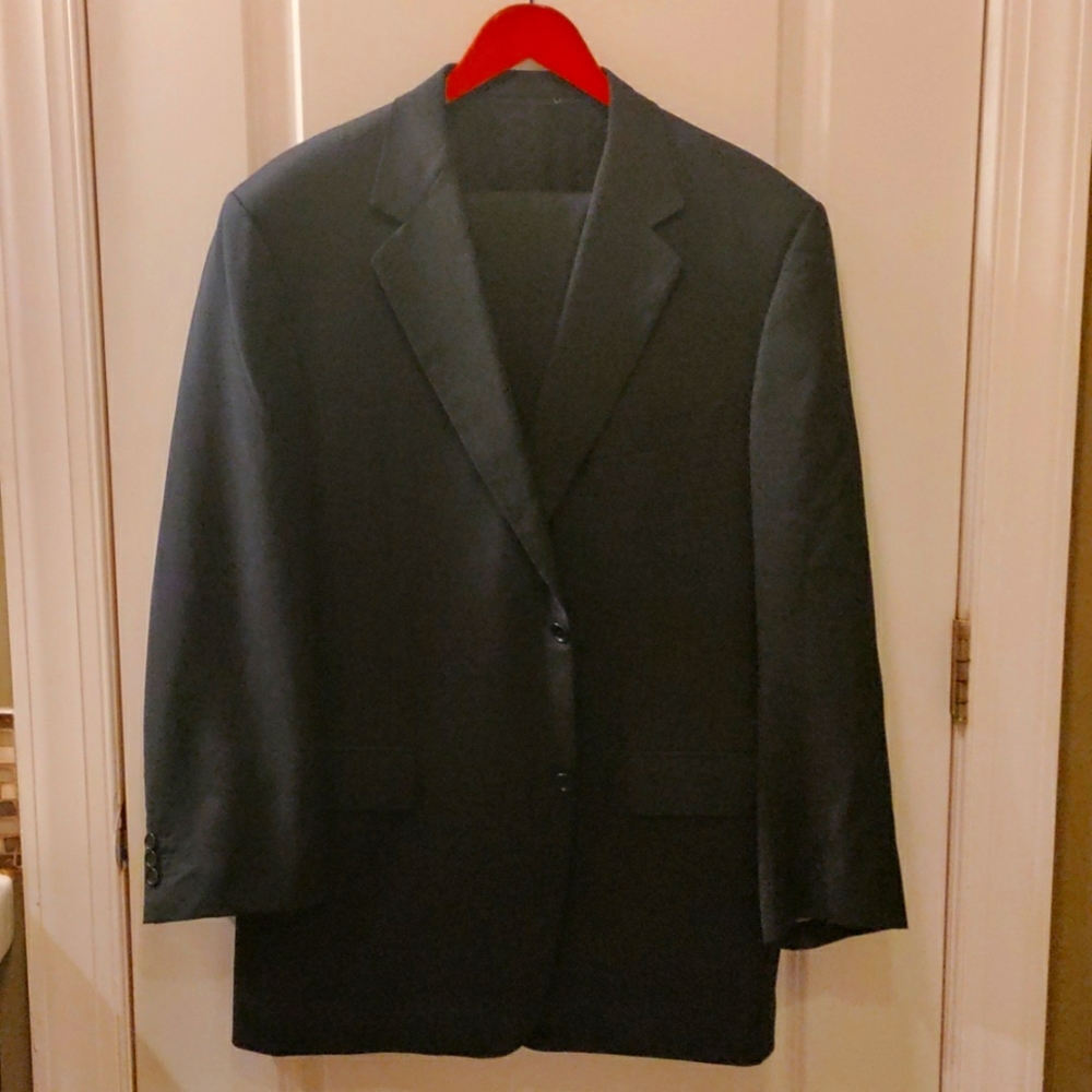 Canali 2Pc Navy Blue Suit, Size 46